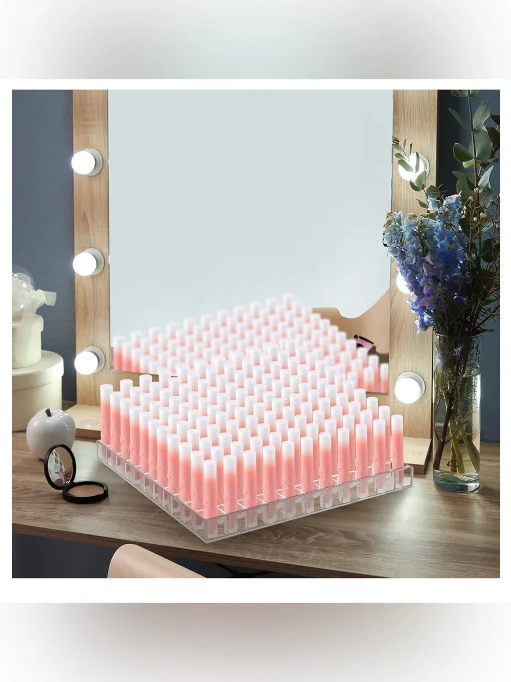 Lipstick Holder Clear Acrylic Organizer Makeup Lip Gloss Organizer